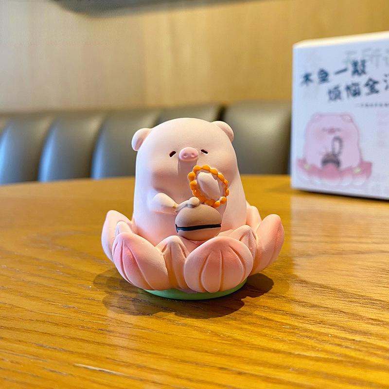 Good Luck Wooden Knock Toy Anxiety Relief Temple Fish Wood Drum Stress Relief Percussion Instrument Desktop Ornament Home Decor