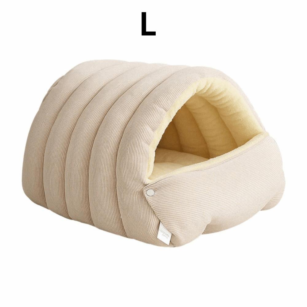 Comfortable Semi Enclosed Cat Bed Warm Windproof Soft Pet Sleeping Bed Washable Removable Pet House Cat Dog