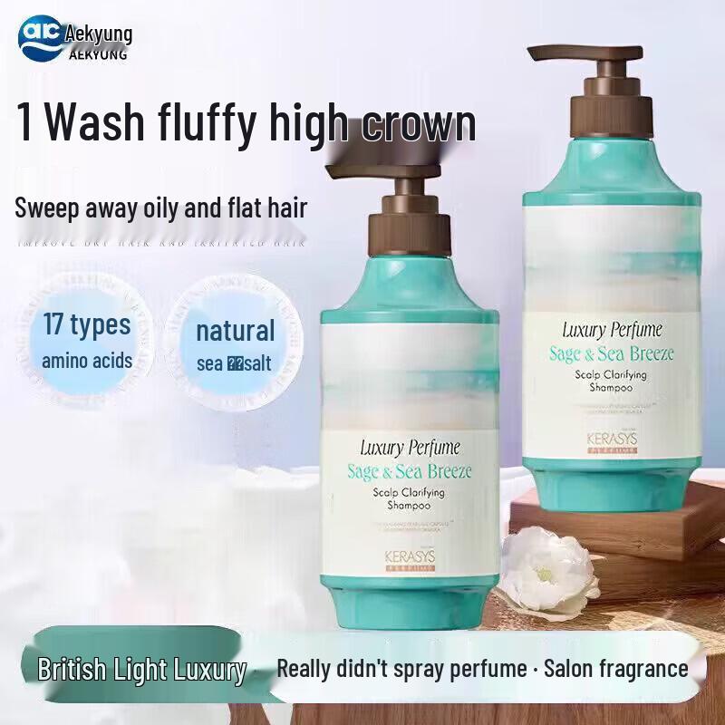 AEKYUNG Sea Salt Amino Acid Oil Control Volumizing Shampoo (2x550ml)