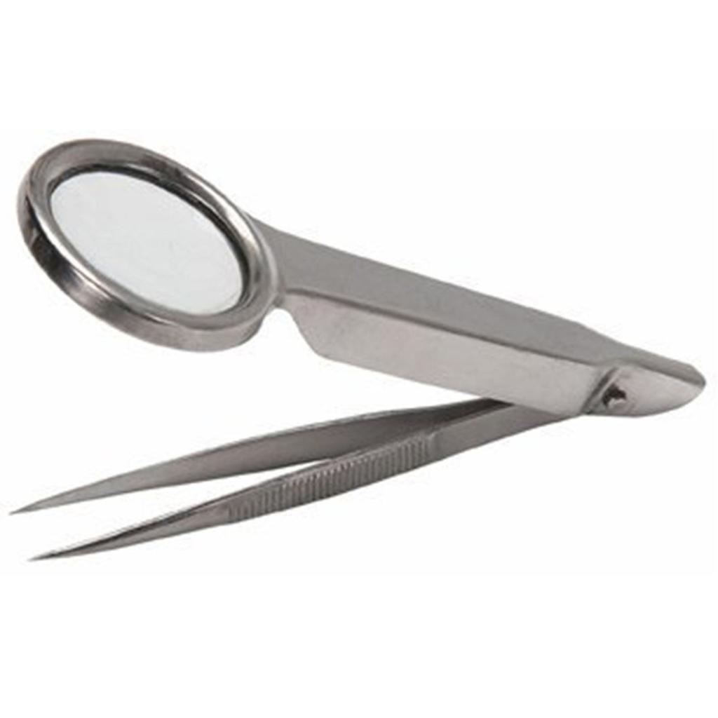 Magnifying Glass Tweezer Hand-held Magnifying Glass with Tweezer Repair Tools Tweezer with Magnifier for Jewelry Repair