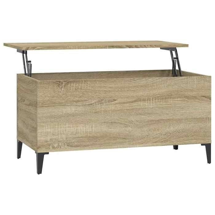 819591 vidaXL Table basse Chêne sonoma 90x44,5x45 cm Bois d'ingénierie