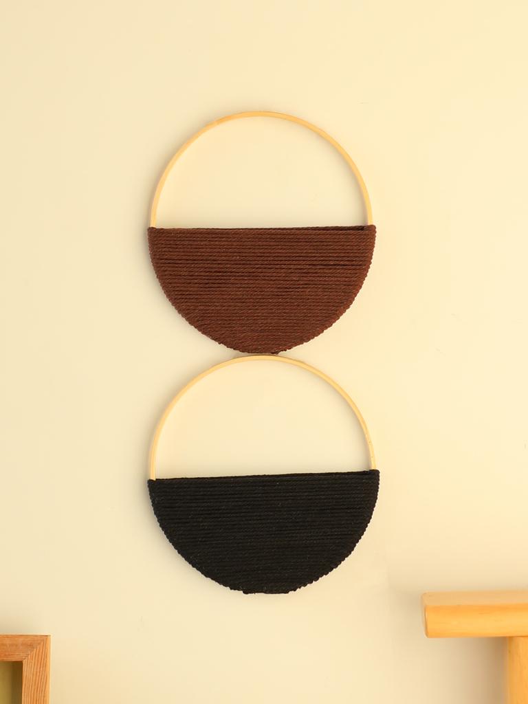 2 Pcs Multi-color Hand Woven Art Wall Hanging Nordic Fashion Decor Boho Modern Home Decoration Wall Decor Study Decorations Gift