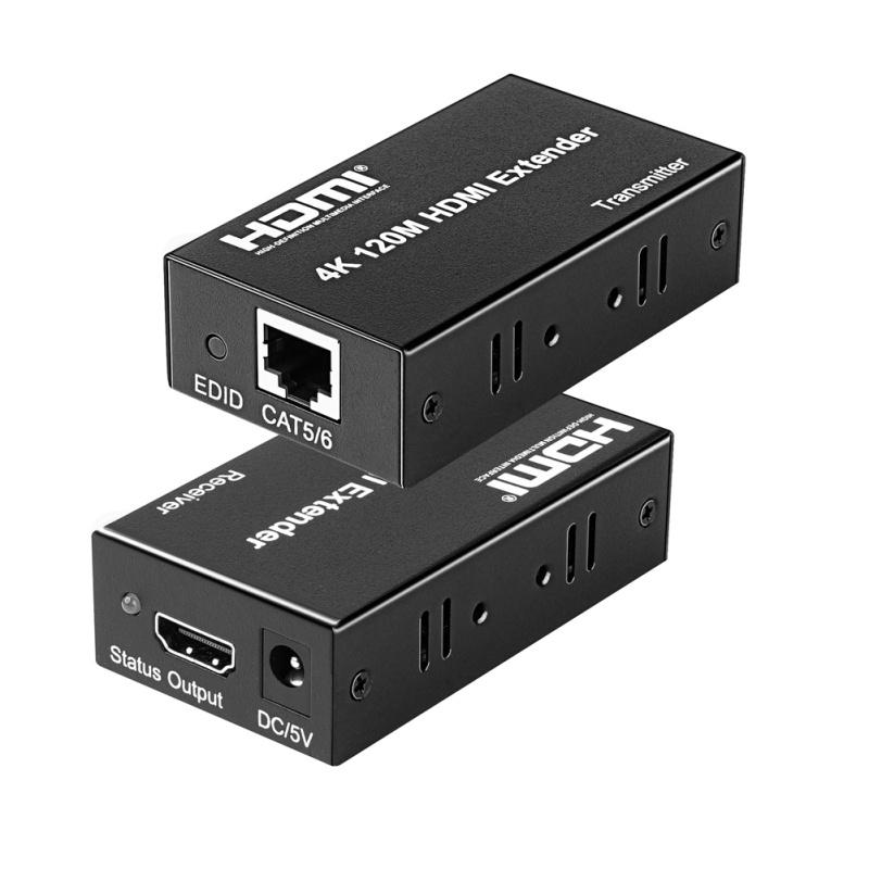 

4k HDMI-совместимый удлинитель, 120 м, одиночный усилитель, HDMI-совместимый сетевой удлинитель для Rj45