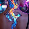 Talos 5 Sheets Butterfly Tattoo Stickers, Waterproof Temporary Flower Tattoos, Colorful Face Body Tattoos for Parties Night Club Music Festival