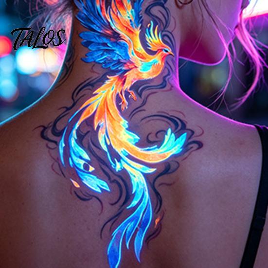 Talos 5 Sheets Butterfly Tattoo Stickers, Waterproof Temporary Flower Tattoos, Colorful Face Body Tattoos for Parties Night Club Music Festival