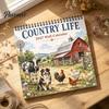 Professional Study Organizer Country Life 2027 Wall Calendar, Jan 2027- Dec 12 Yearly Planner Monthly Planner, Farm Animals Hanging Calendar for Home