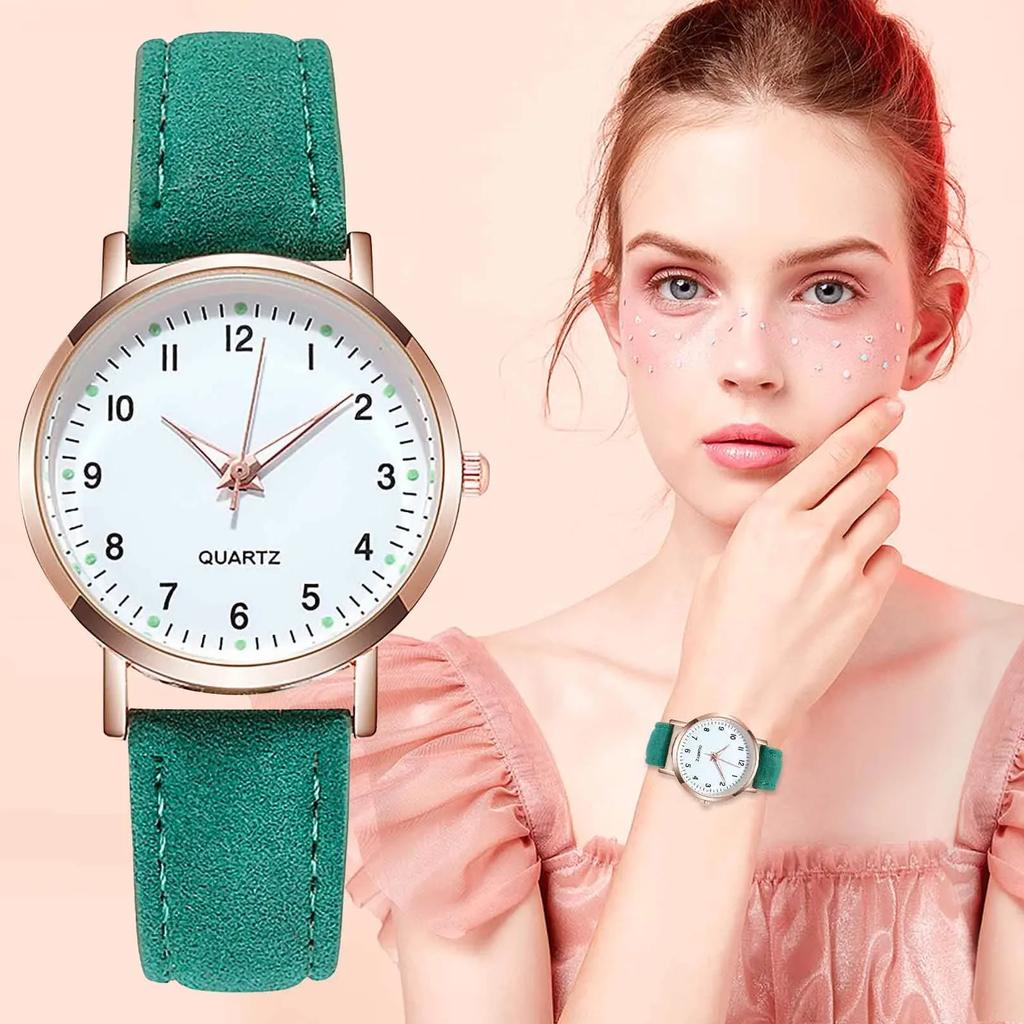 Reloj Mujer Fashion Watch for Women Leather Belt Watches Ladies Luxury Analog Quartz Luminous Wristwatch Clock Relogio Feminino