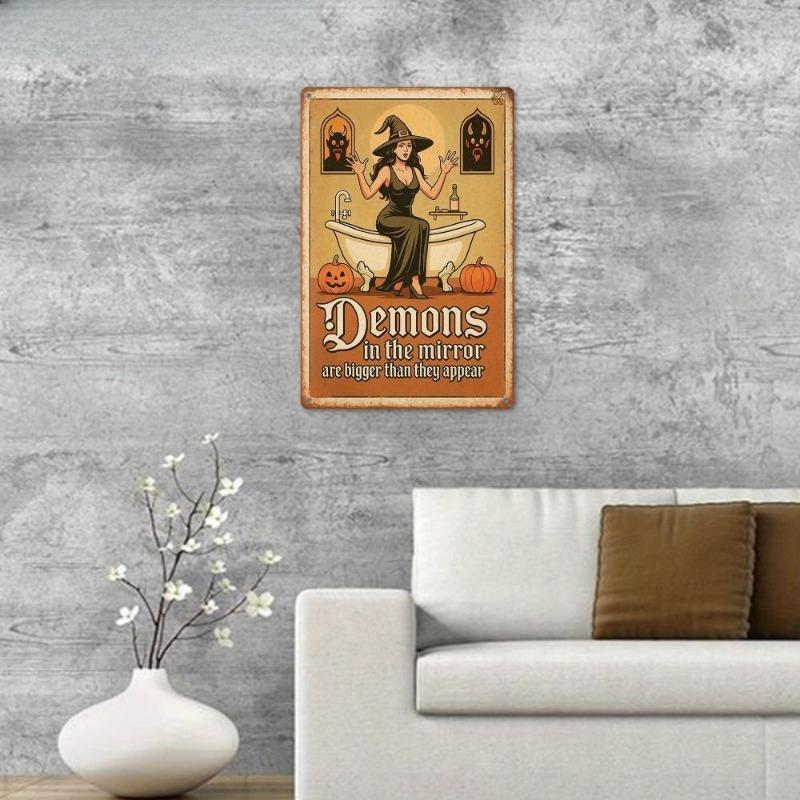 Halloween Metal Tin Sign Wall Decor 20x30cm