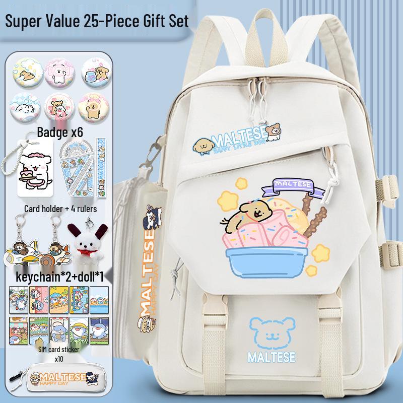 Lively Puppy Girls' Versatile School Backpack - Lightweight, Spacious & Perfect for Travel