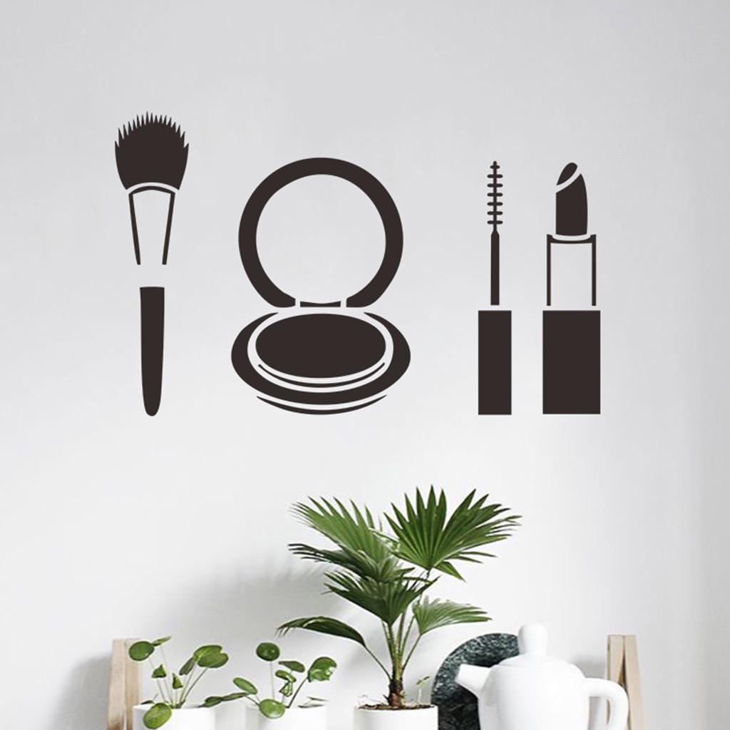Wall Decor Sticker Decal Fashion Lipstick Makeup Girl Face Popular Woman 