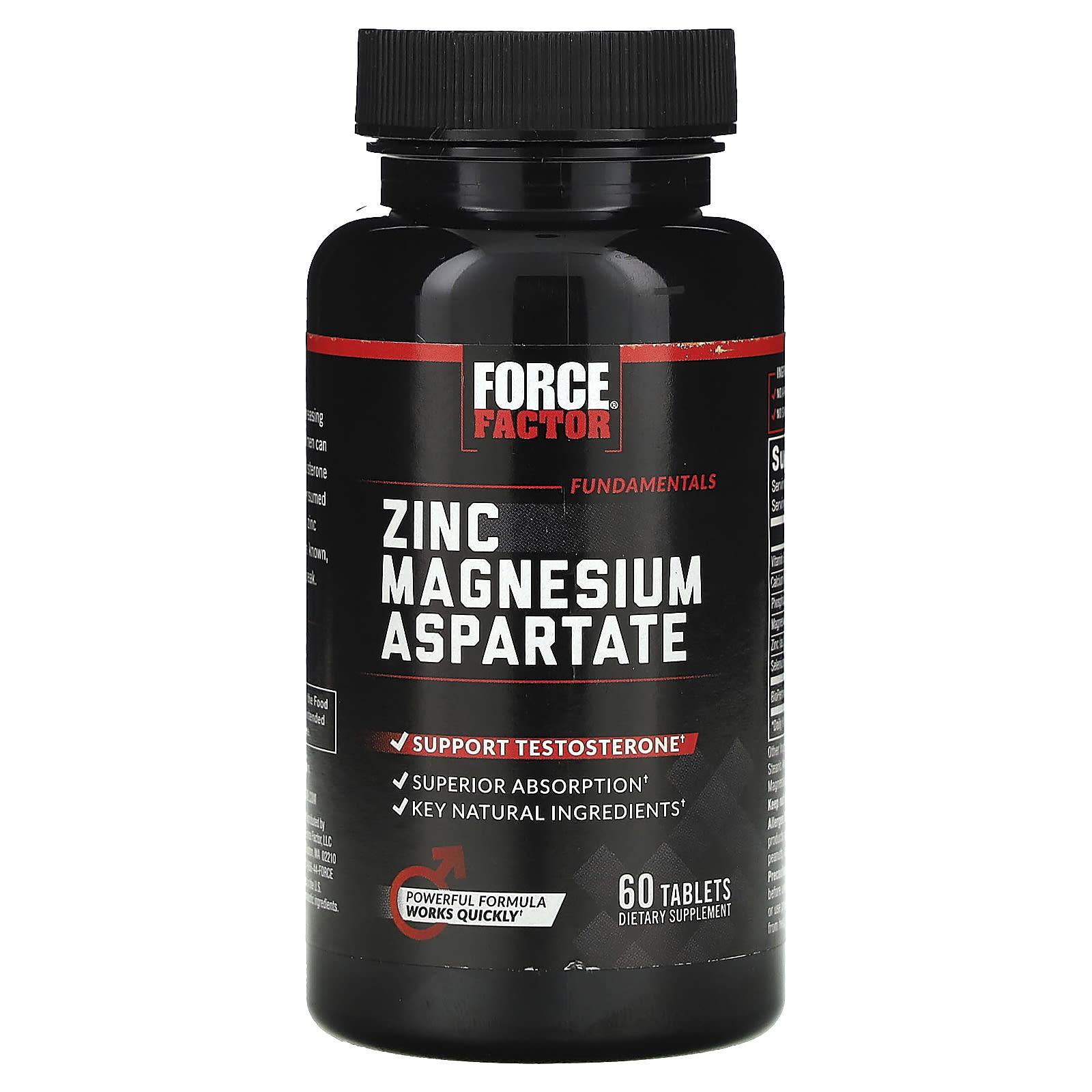 

Force Factor, Zinc Magnesium Aspartate, 60 табл
