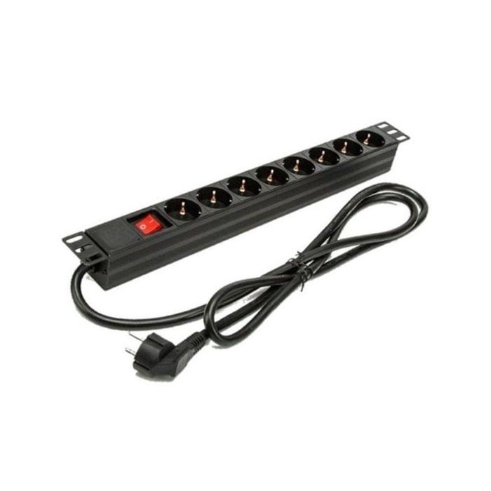 Phasak BNS 1518 Regleta Rack 19U con Protección 8 Tomas