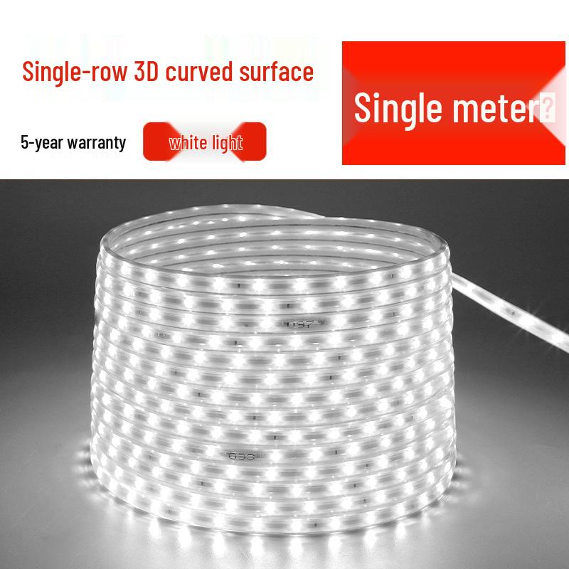 

Водонепроникна світлодіодна стрічка COB 220В - Триколірна з регулюванням яскравості, надяскрава, самоклеюча для декору стелі вітальні або вулиці