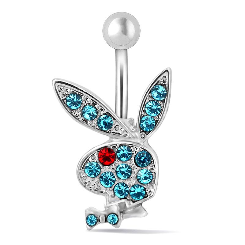 Stainless Steel Cartoon Rabbit Belly Button Ring Navel Piercing Body Jewelry