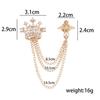 1Pcs Temperament Tassel Crystal Brooch Vintage Collar Jewelry  For Women Dress Mens Shirt Suit Set