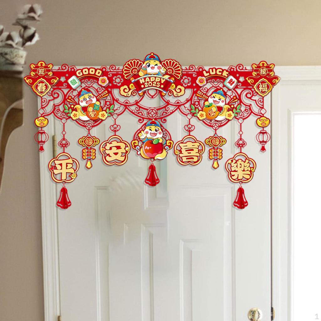 Year Hanging Door Banner Sign Snake Ornament Lunar Red Blessing