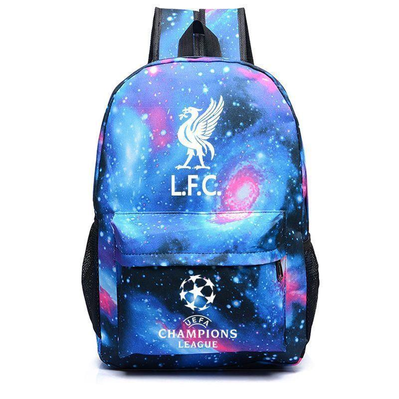 Football Star Backpack Champions League Pattern Printed Backpack Teen Children'S School Bag