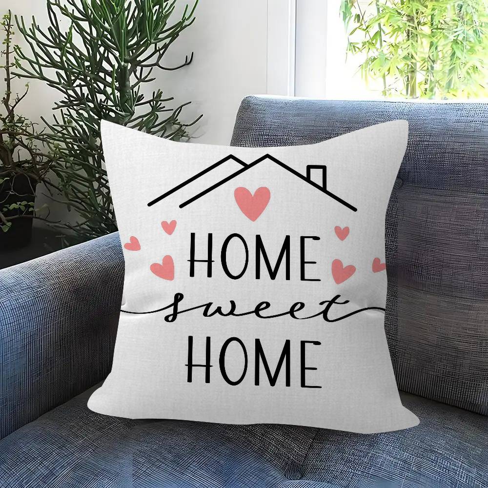 Sweet Home Themed Pillow Gift Home Office Decoration Pillow Bedroom Sofa Car Cushion Coverpillow Case
