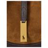 Polo Ralph Lauren Polo ID Brand Logo Patch Design Suede Leather Crossbody Shoulder Bag Small Women bags Brown Dark-Brown 428945972002