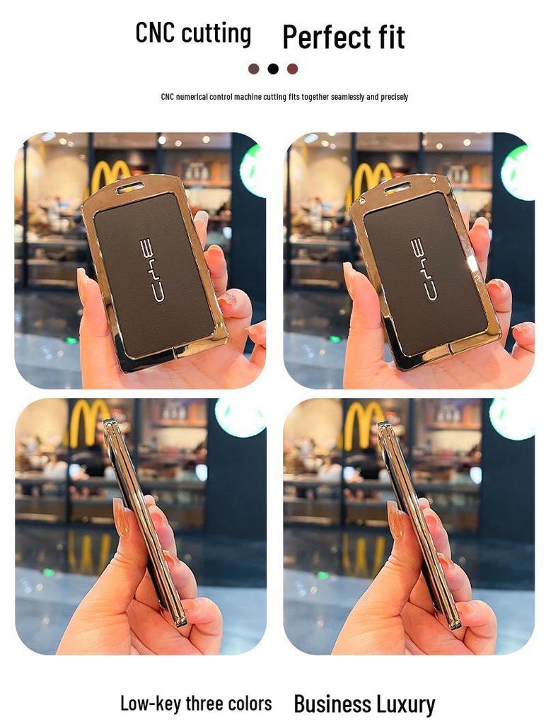 Compatible with BYD & Qin cards, Seagull NFC Dolphin, Song Pro/Plus keychains; full metal case.