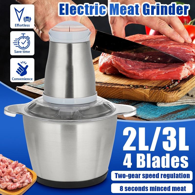 250W 2L/3L Food Grade Stainless Steel Electric Meat Grinder 220V Food Grinder Crusher