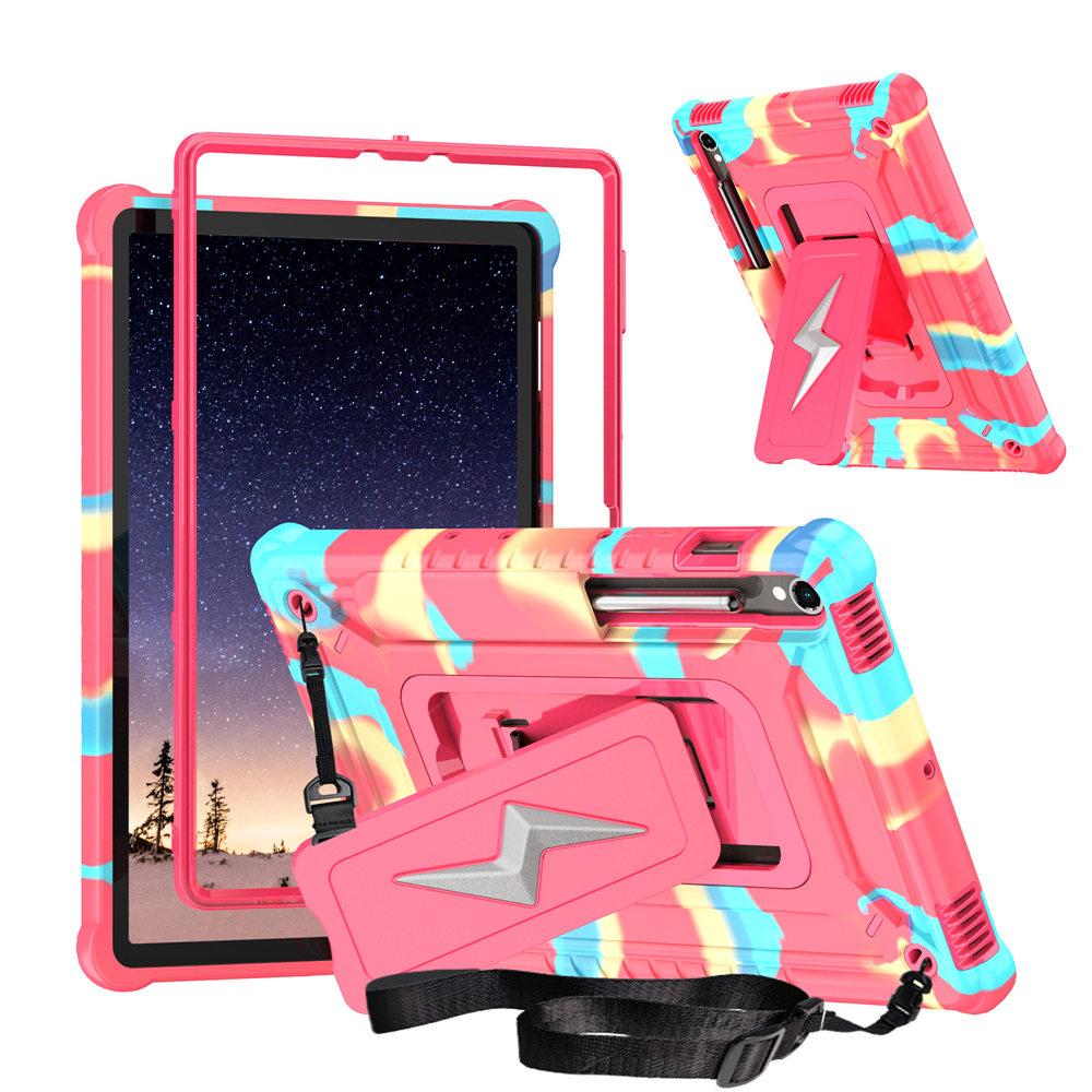 Hülle für Samsung Galaxy Tab S10FE 10.9'' S9FE S7 S8 S9 11 Zoll Armor Ständer Tablet Hülle 3 in 1 Robuster Schutz Funda