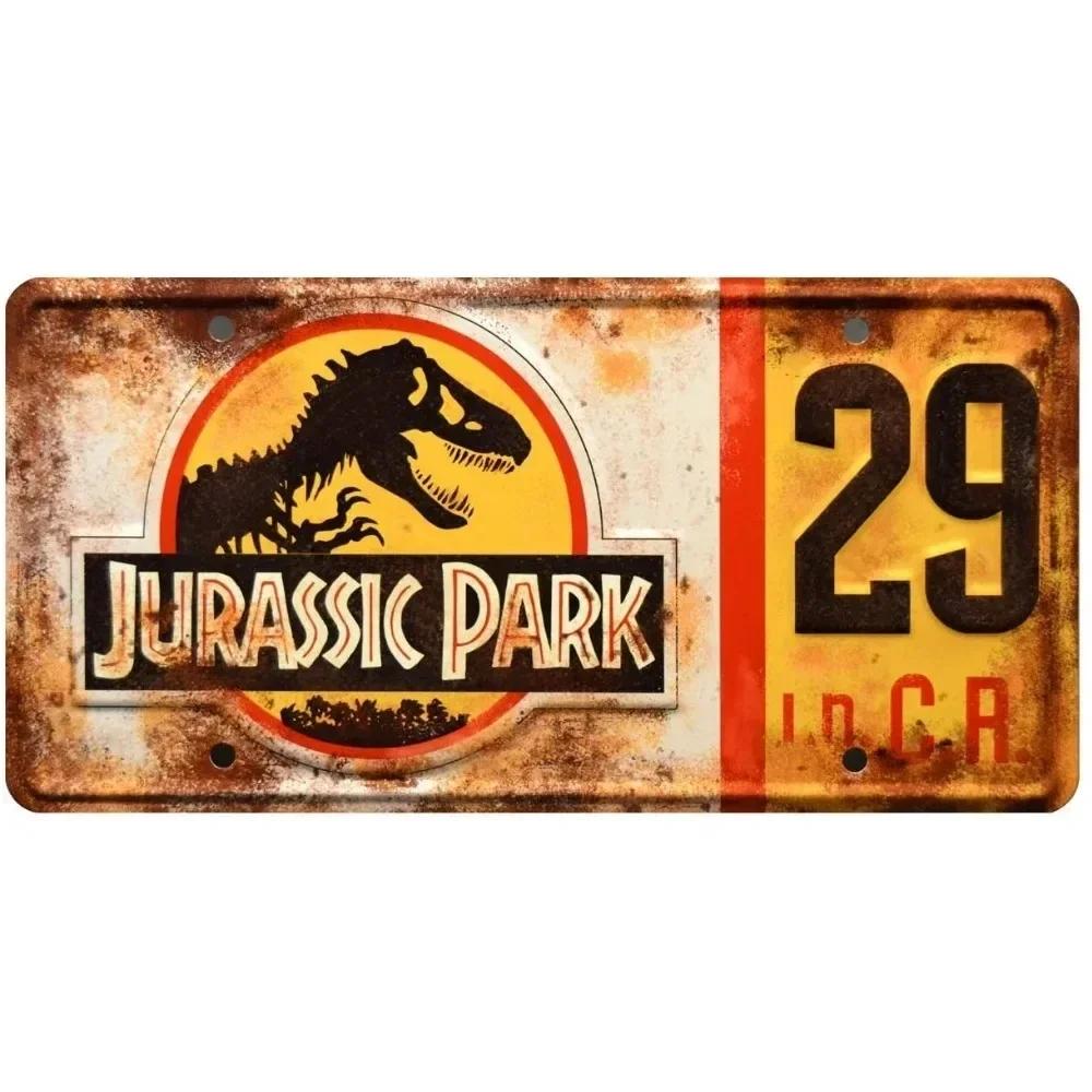 Vintage Dinosaur Metal Posters Home Wall Decor Celebrity Machines Jurassic Park Explorer Metal Tin Signs Plate Room Decoratio