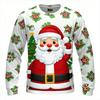 Merry Christmas Santa Claus Men's Long Sleeved T Shirt Popular Y2k Tees Sport Wear Crew Neck Tops Fall Unisex Clothing