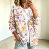 Women's Casual Vintage Floral Print Button Front Jacket for Everyday Outfits