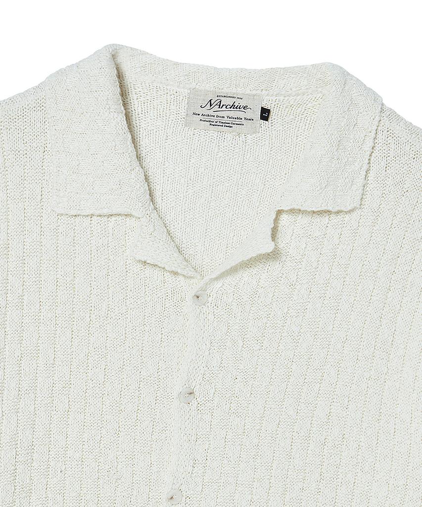 Beyond Closet [Collection Line] Weaving Texture Knit Cardigan Ivory