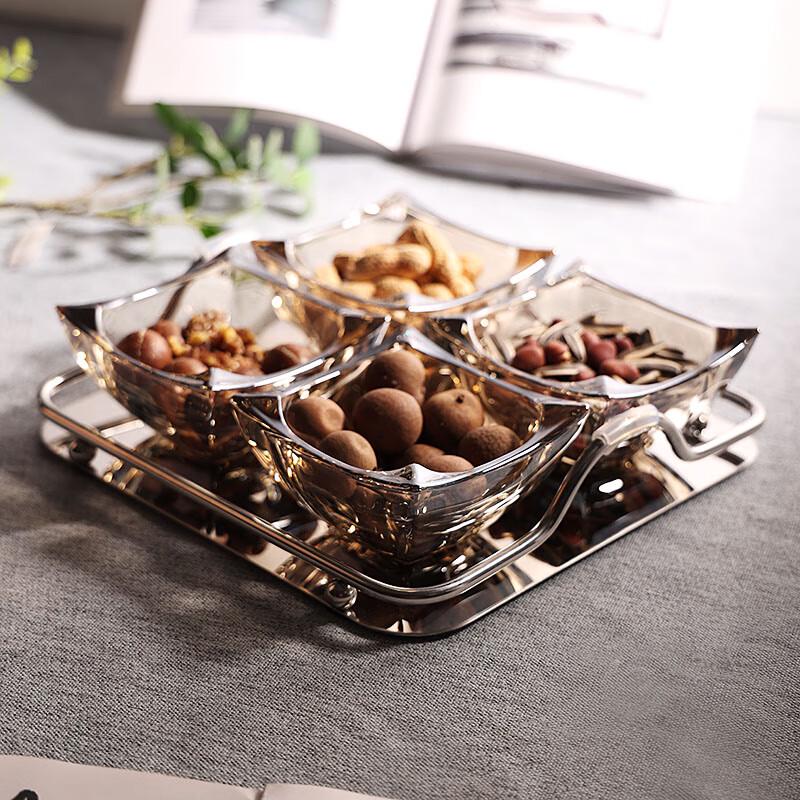 European Crystal Glass Snack Dish