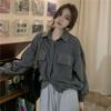 2025 Korean Style Corduroy Shirt Jacket: Autumn Winter Lapel Cardigan for Women