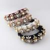 Diamond-studded Sponge Headband with Pearls - Exaggerated, Glamorous, Full-diamond Headpiece for Women's Proms and Parties