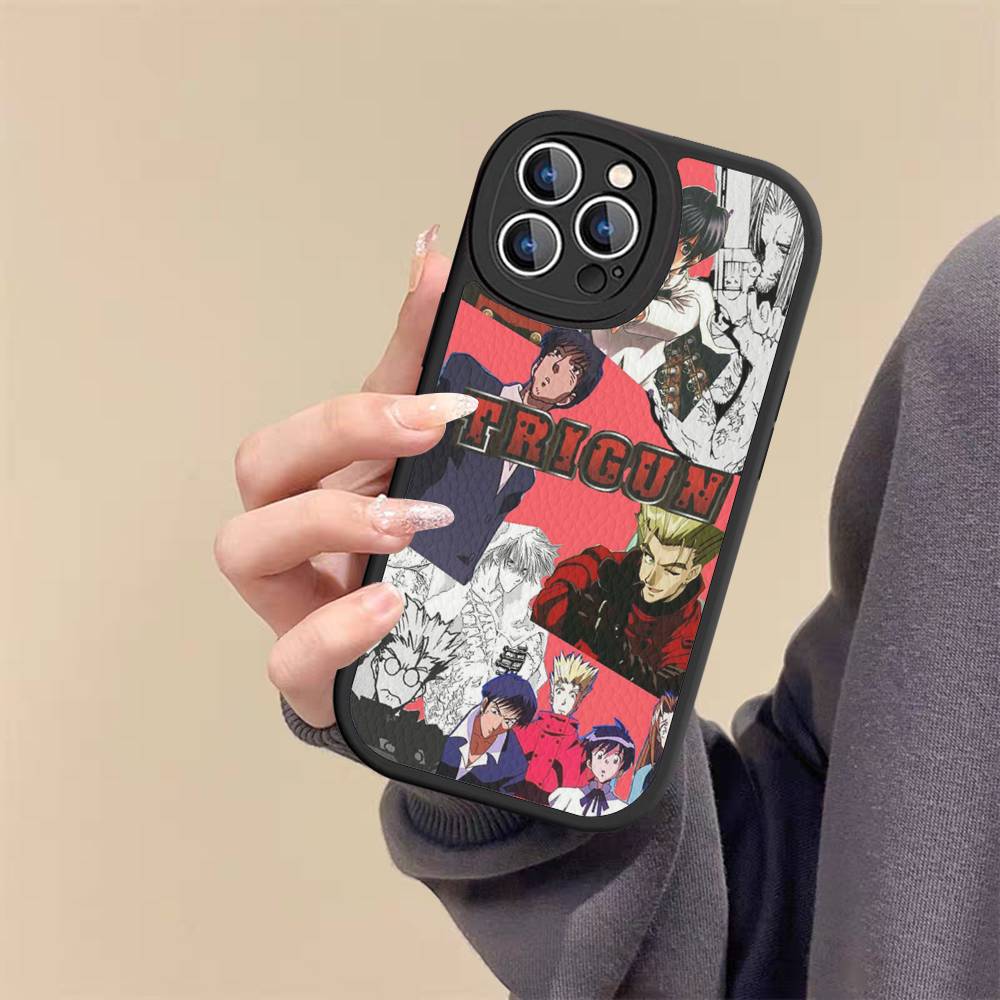 

Japanese T-Trigun Phone Case For IPhone 16 15 14 13 12 11 Pro Max Plus Leather Soft Cover iphone 12