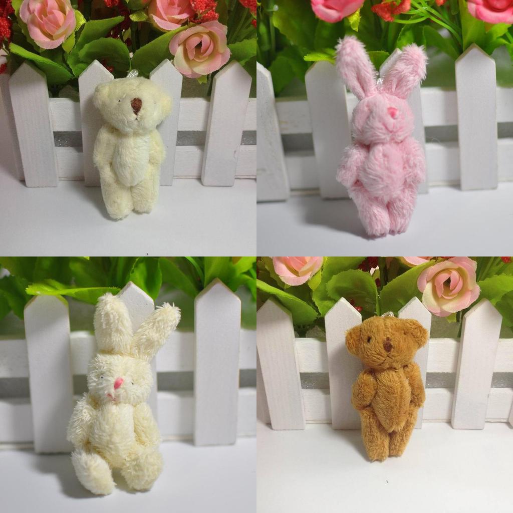 Adorable Mini Cute Plush Toy Tiny Rabbit Bear Doll With Soft And Cozy Feel