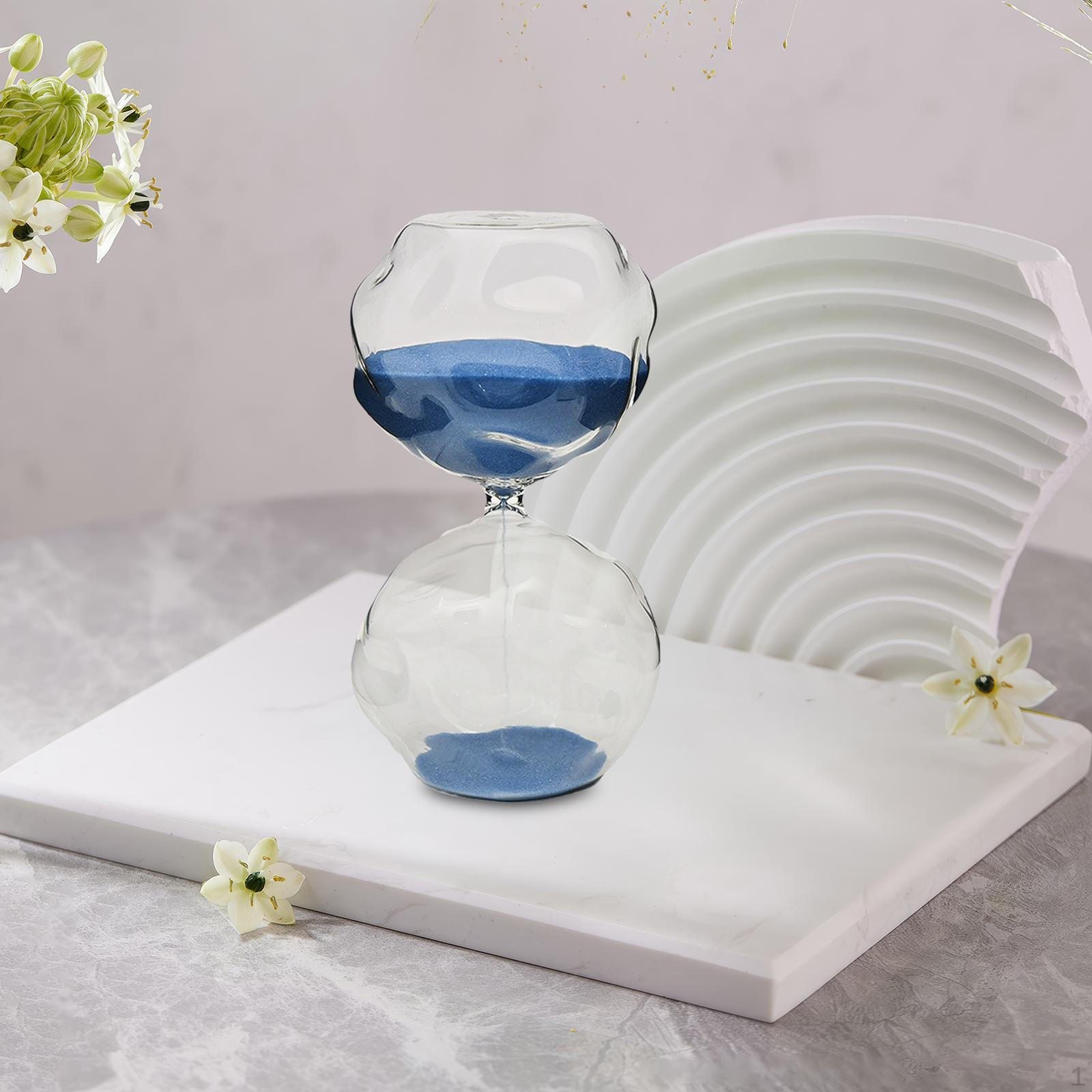 

30-хвилинний пісочний годинник Настільний орнамент Мінімалістичний таймер для прикраси будинку для спальні Вітальня синій