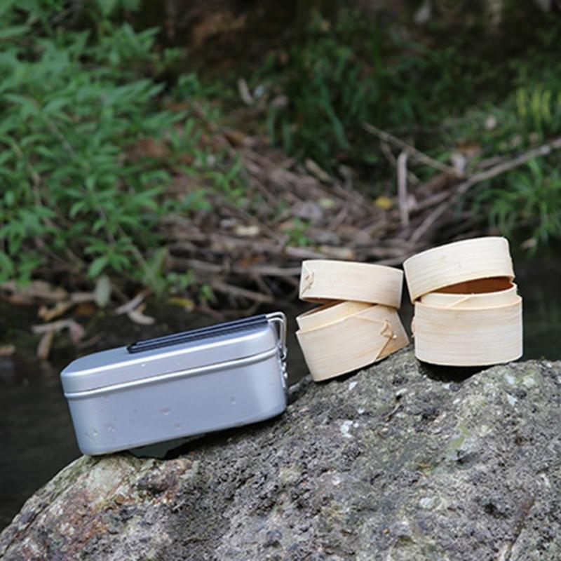 Aluminium-Mittagessenbehälter mit Griffen, isolierte Lunchbox für den Außenbereich, tragbare Camping-Bento-Box für Kinder und Erwachsene