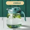 Large Capacity Kettle Transparent Heat-Resistant Glass Teapot with Handle Beverage Juice Container Office Household Water Bottle