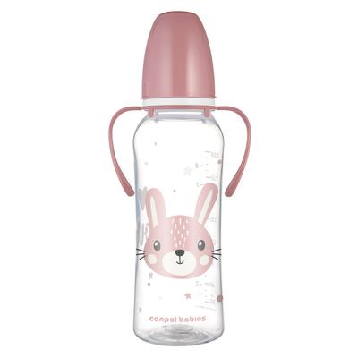 250 Bottle with Handles Pink Bunny 12m