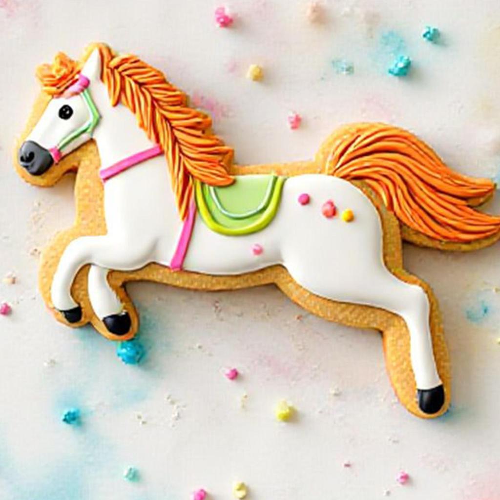 Cookie Cutter Horse Stainless Steel Baking Tool Animal Pie Crust Cutter For Fondant Bakers Parents Home Party Beginners