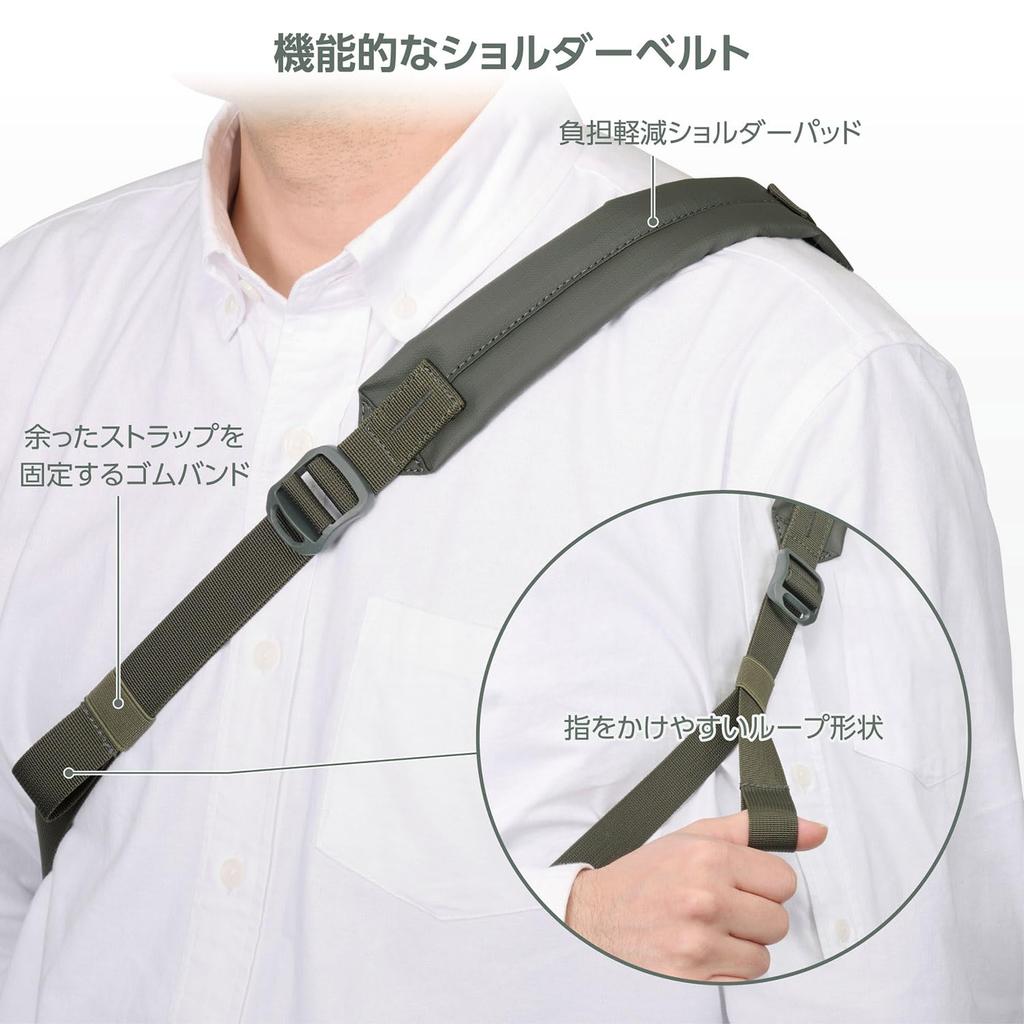 Hakuba Camera Case Plus Shell Stream Shoulder Bag 6L AZ Olive Water-Resistant AMZSP-STSB6OV