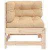 Corner Sofa with Cushions Solid Pine Wood