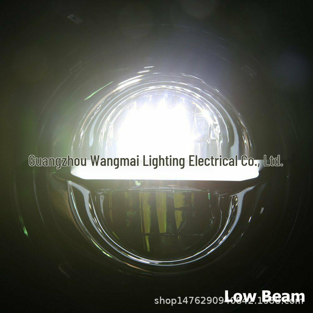 5.75-Inch LED Harley Motorcycle Headlight, 50W High/Low Beam, High Brightness