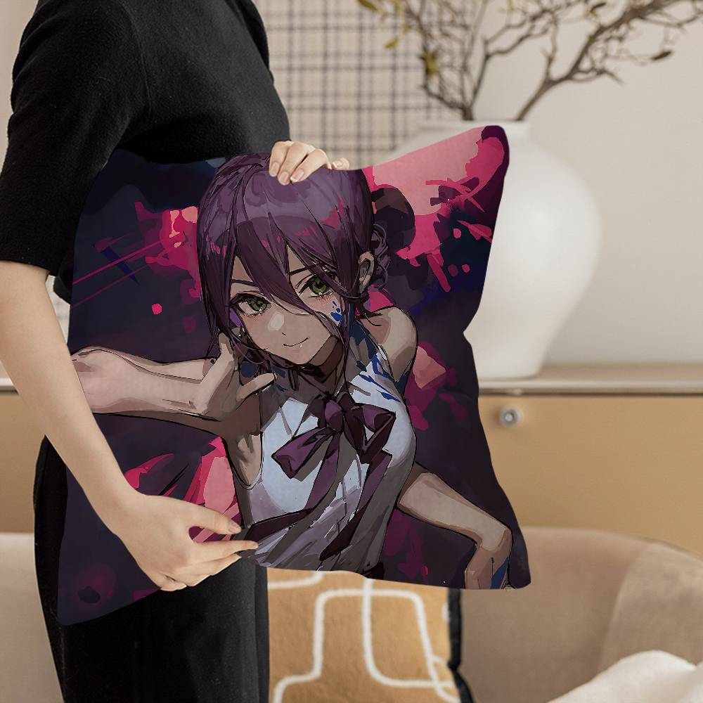 Chainsaw Man The Movie Reze Pillow Cover for Bedroom Room and Living Room Sofa Decorative Cushion Cover