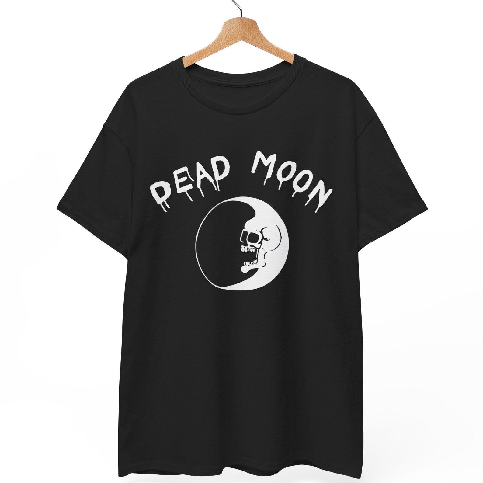 Dead Moon T-Shirt, Vintage Garage Punk Band Tee, Skull & Moon Graphic 4XL