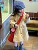 2025 British Style Mid-Length Windbreaker for Girls - Early Autumn Collection