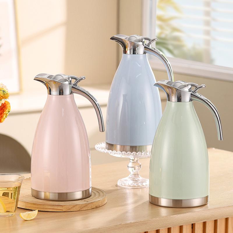 European Style 304 Stainless Steel Vacuum Insulated Flask, Large Capacity Hot Water Bottle, Double Layer Coffee Pot