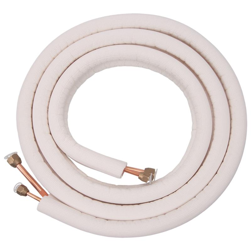 Tubo Coassiale per Condizionatore d'Aria da 3 Metri 1/4In 3/8In Set Tubo in Alluminio Isolato Parti del Condizionatore Tubo Refrigerante