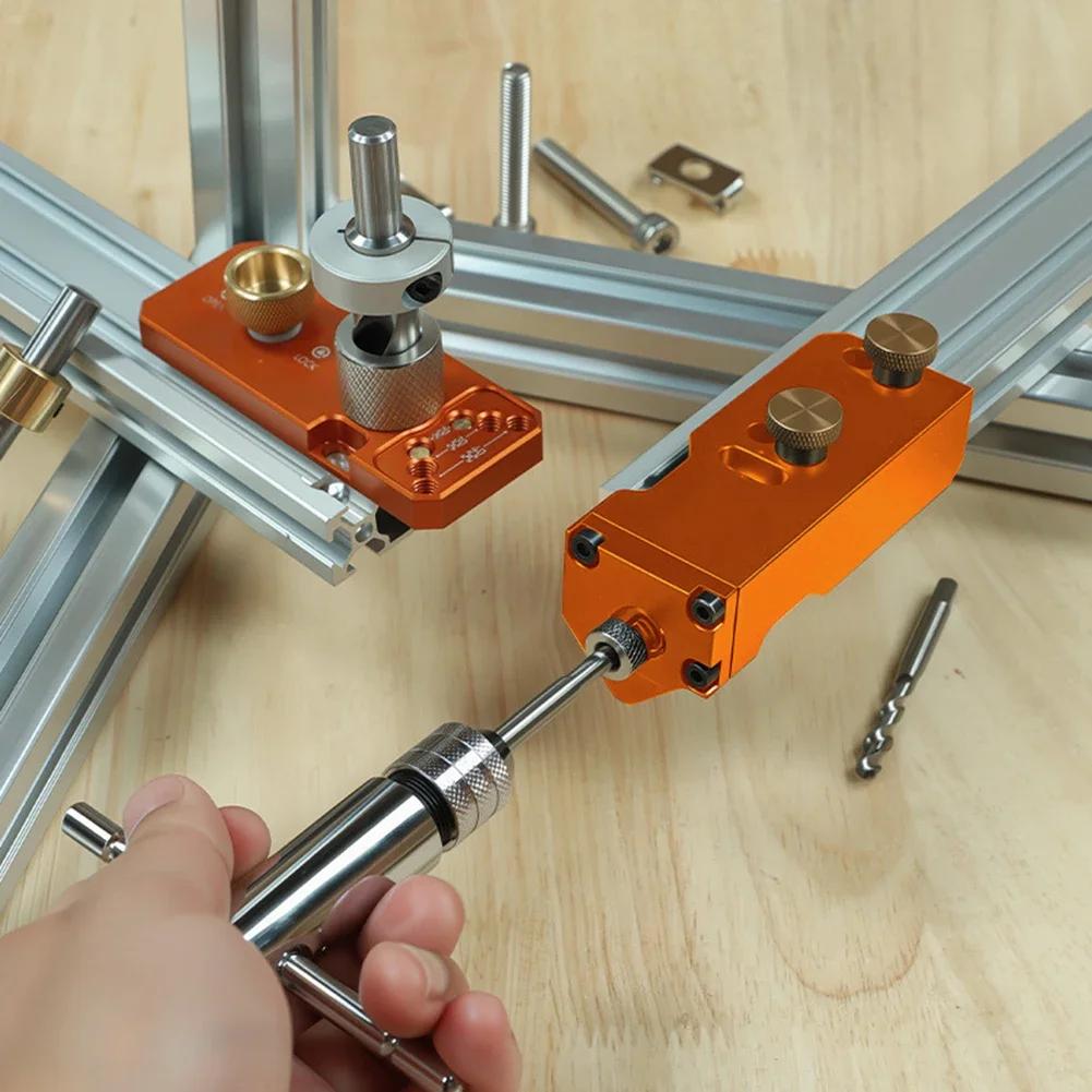 DIY Drill Guide Aluminum Profile Tool Crafting And DIY Tasks Aluminum Construction Drill Guide Compatible With Wood And Metal