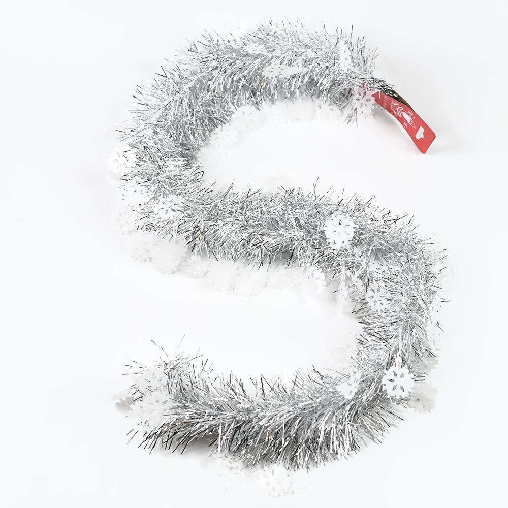 2M Foil Tinsel Ribbon Garland for Christmas Decoration Xmas Tree Wrapping Ribbon Christmas Ornaments New Year Decor Supplies
